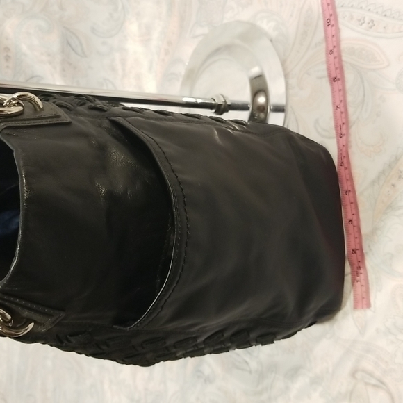 Black Woven Coach Tote & Matching Clutch - Picture 5 of 15